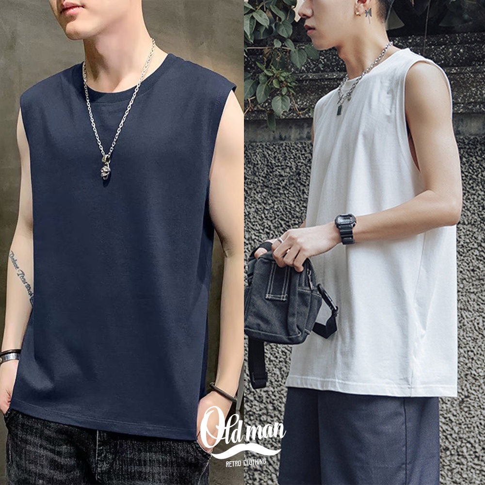 Áo Thun Ba Lỗ, Áo Tanktop Thể Thao Nam, Kiểu Sát Nách, Basic Trơn Cotton