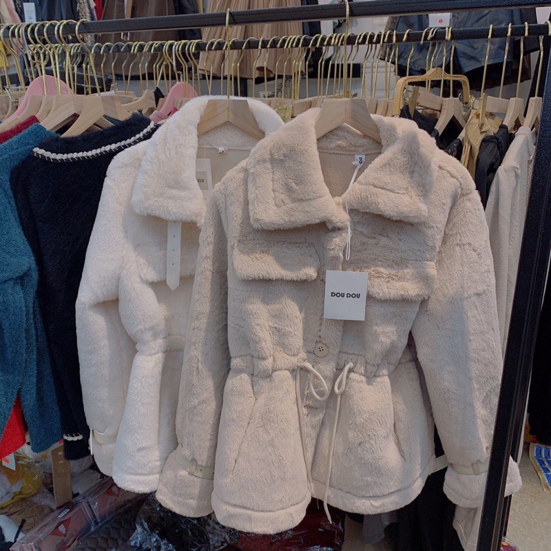 ÁO KHOÁC LÔNG RÚT EO