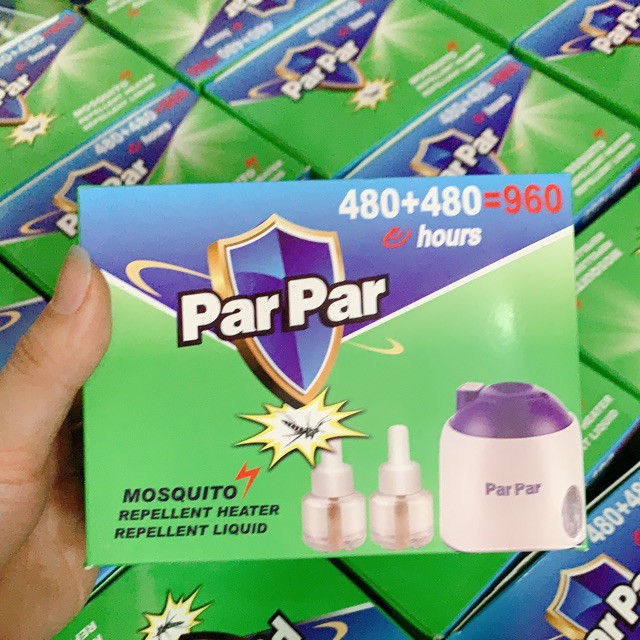 máy đuổi muỗi parpar (kèm lọ tinh dầu parpar loại 480h hàng công ty )