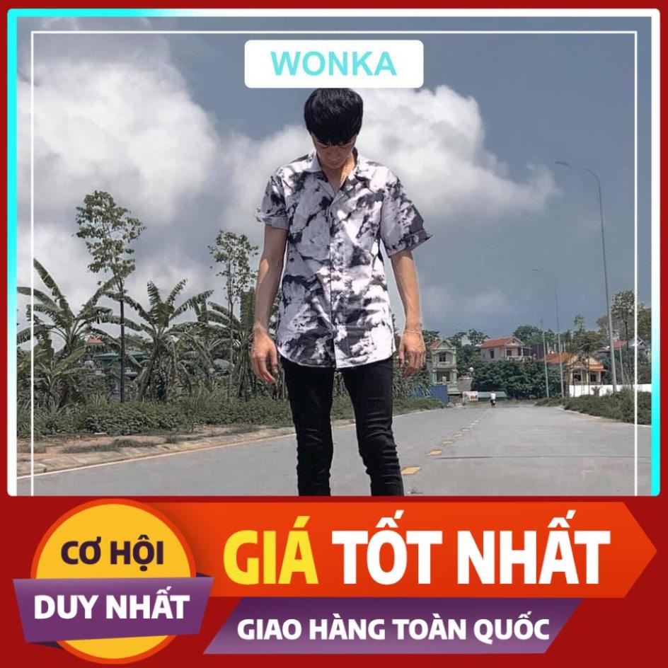 Áo sơ mi tay ngắn họa tiết Vân Mây Cloud Fulltag Mende tay lỡ [ FORM UNISEX ]