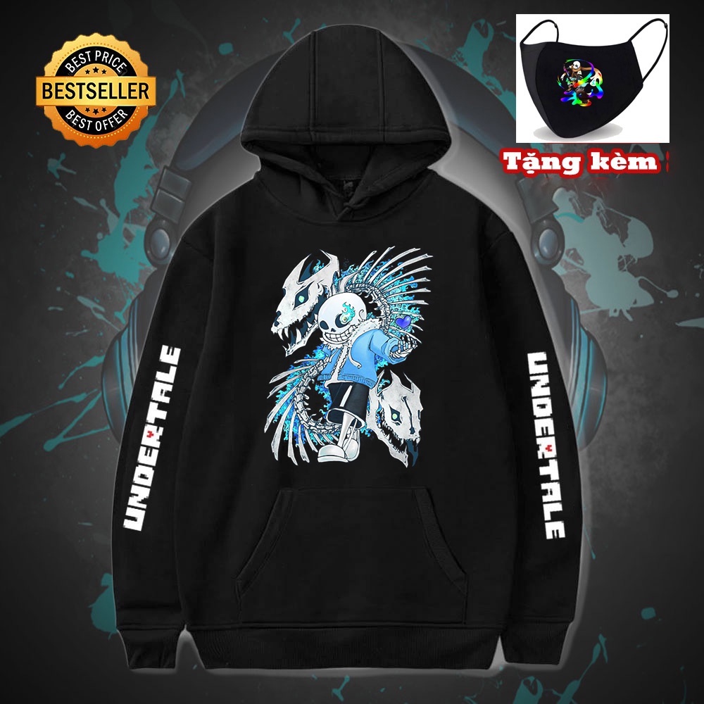 Áo Sans💥HOT 🎁 BST Áo Hoodie in hình Sans Undertale,Skate, Color,Booyah ,Fresh Ink ,Fresh Ink siêu chấ