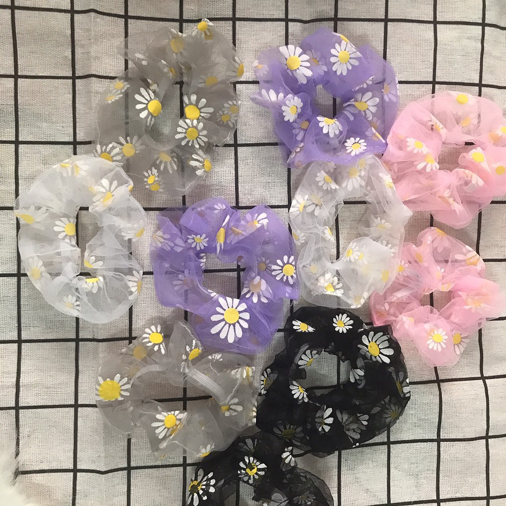 DÂY BUỘC TÓC SCRUNCHIES - DÂY BUỘC TÓC SCRUNCHIES CÚC HỌA MI