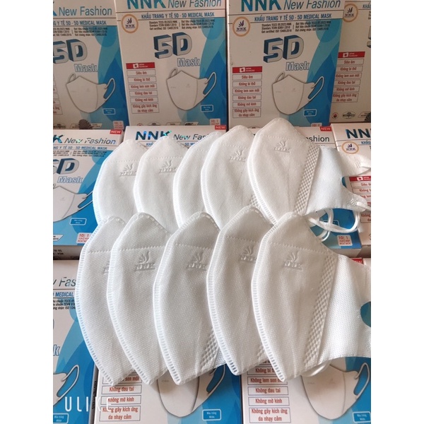 Khẩu Trang 5D Mask NNK Cao Cấp,Dày Ôm Kín(Hộp 10c)