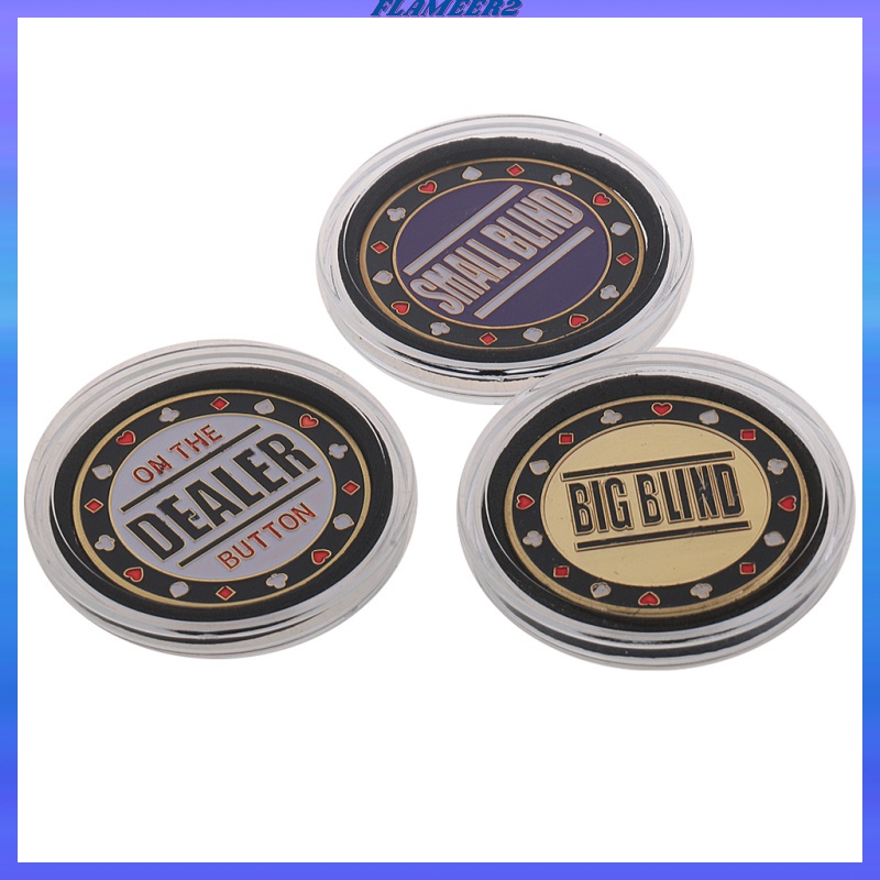 Bộ 2 Nút Nhấn Bảo Vệ Thẻ Bài Poker Tiện Dụng