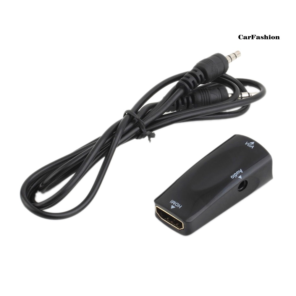 Đầu Chuyển Đổi Hdmi Cái Sang Vga 1080p Kèm Cáp Âm Thanh Cho Pc Tv