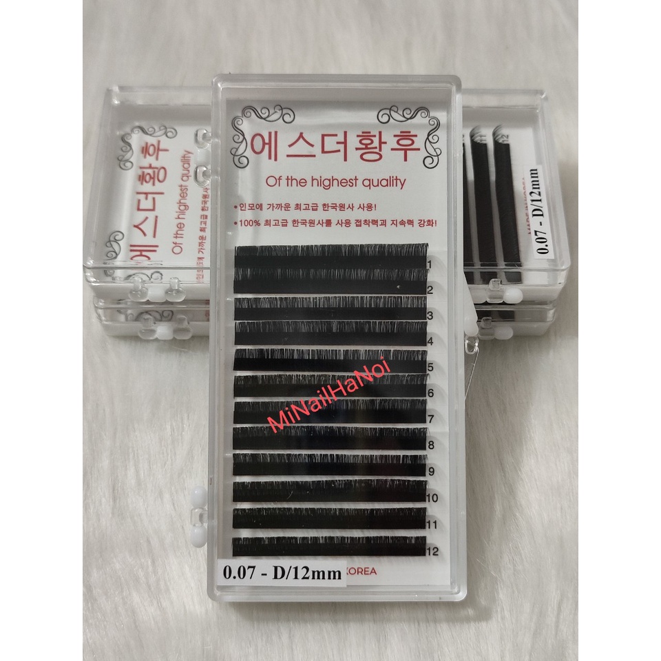 Mi khay 0.07 độ cong C,CC,D,U chất silk Hàn, mềm dễ bắt keo, dùng để nối volume, classic