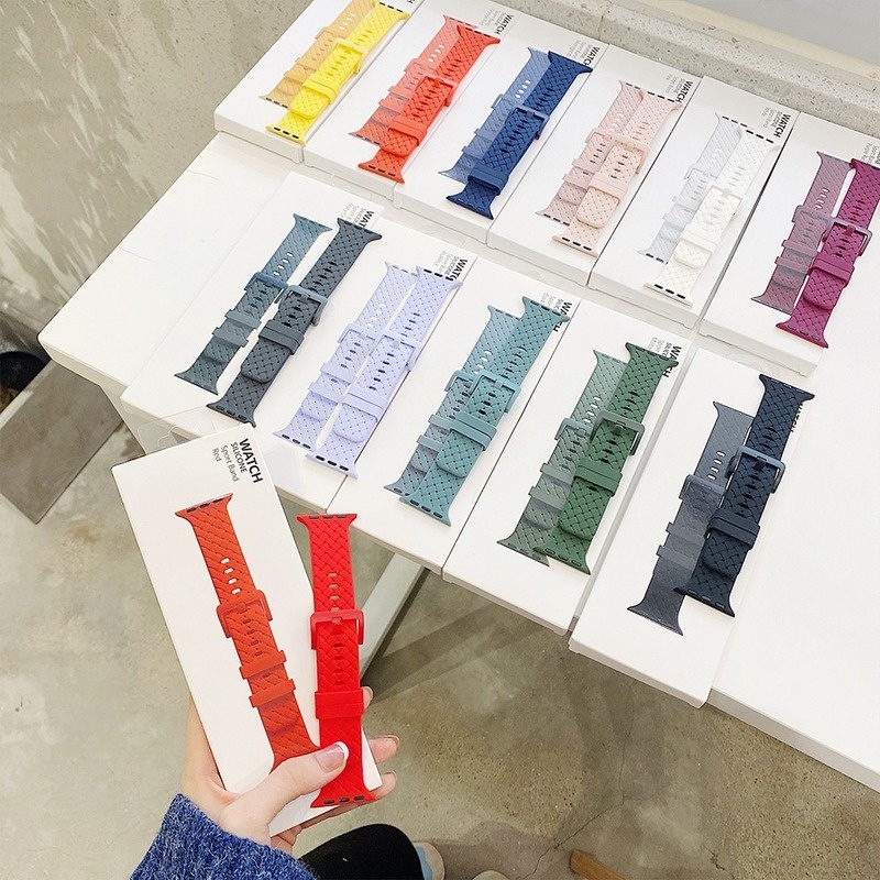 Dây Đeo Thay Thế Bằng Silicone Cho iWatch Series 7 6 SE 5 4 Ultra 8 49mm 44mm 40mm 45mm 41mm 42mm38mm