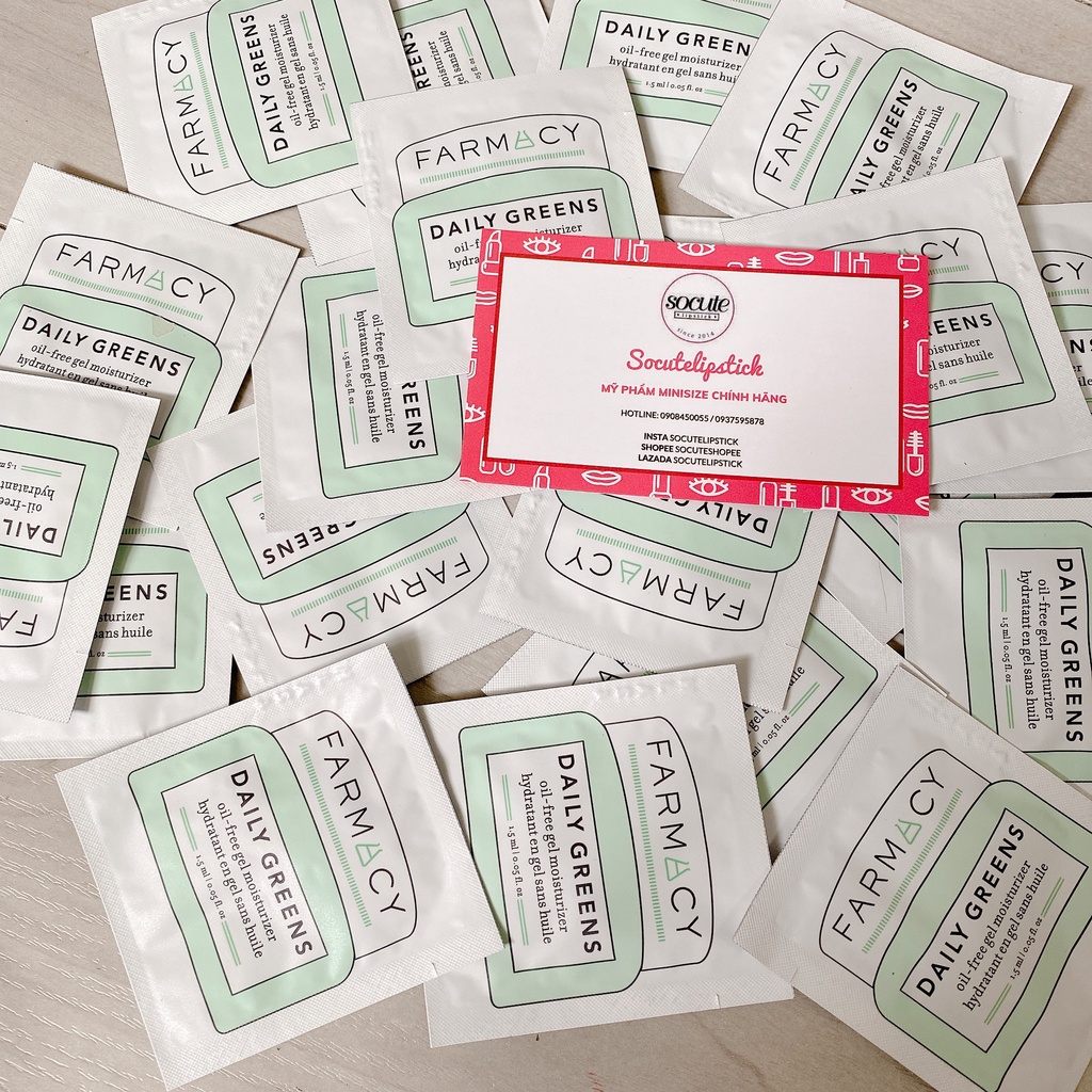 Sample Kem dưỡng ẩm kiềm dầu FARMACY Daily Greens oil-free gel moisturize