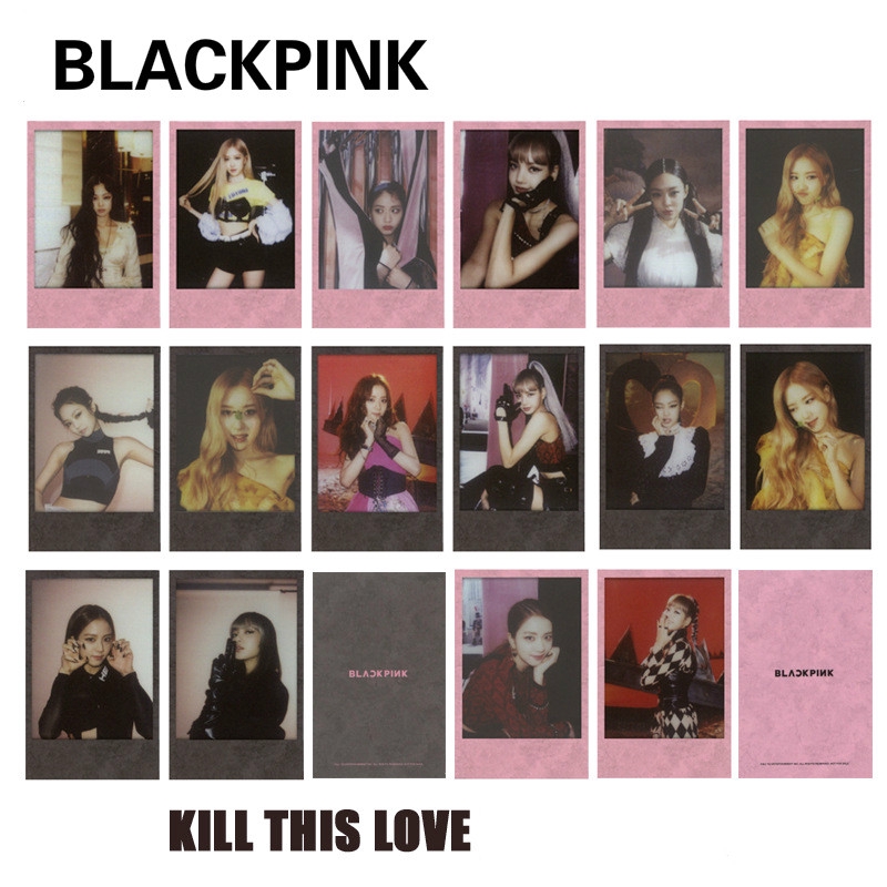 Set 8 thẻ in hình thành viên nhóm nhạc Black Pink xinh xắn cho fan BLACKPINK