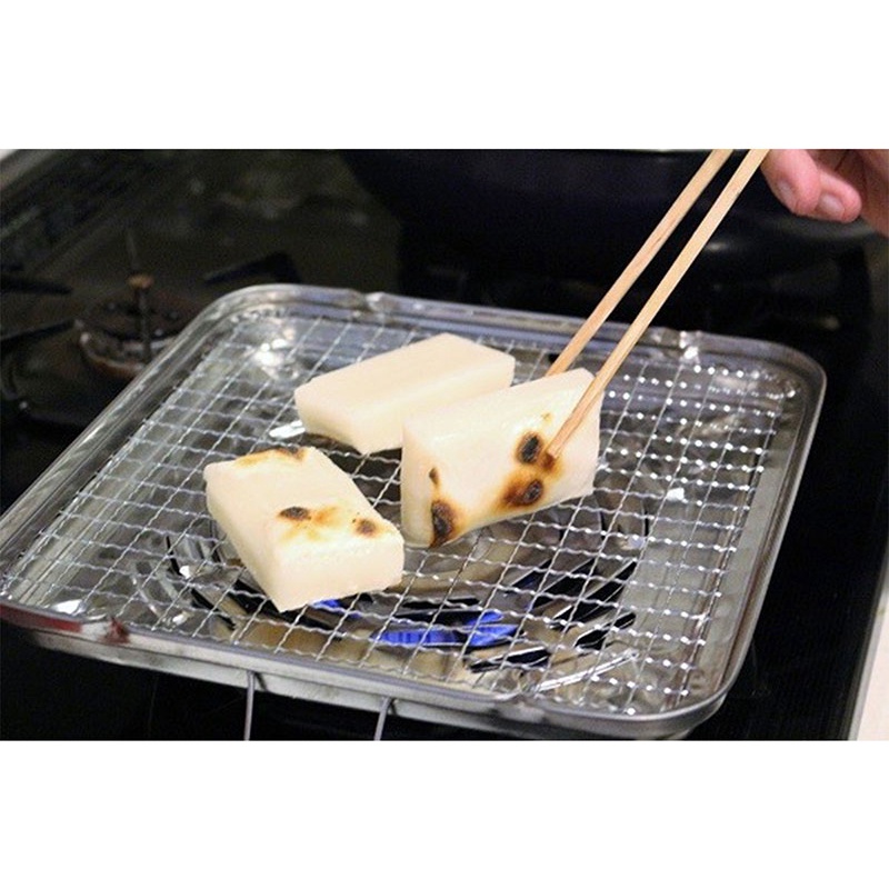 Vỉ nướng INOX vỉ nướng thịt cá tôm BBQ của Nhật Bản chịu nhiệt đến 300 độ C dùng cho mọi loại bếp