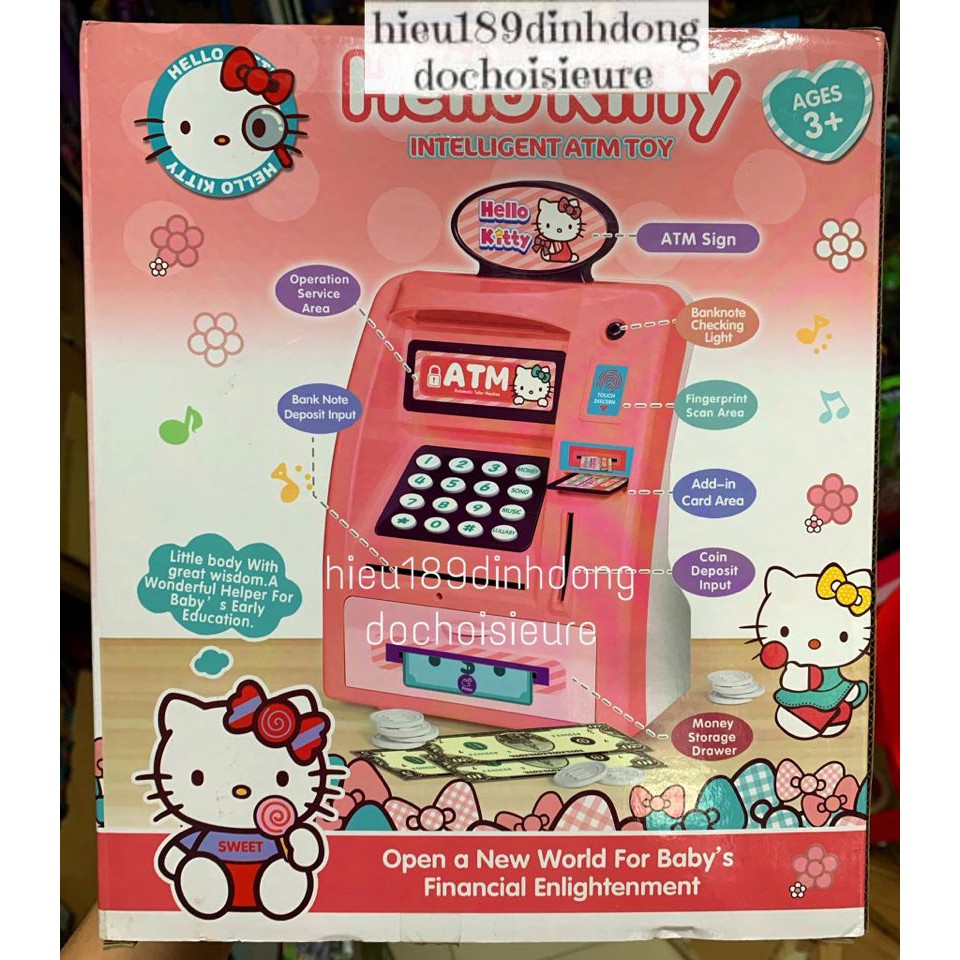 Đồ chơi cây ATM máy rút tiền tự động nhiều chủ đề elsa kitty TẶNG KÈM PIN (Khách hàng chat chọn mẫu)