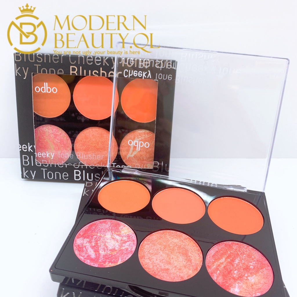 Phấn má hồng và bắt sáng 6 ô ODBO