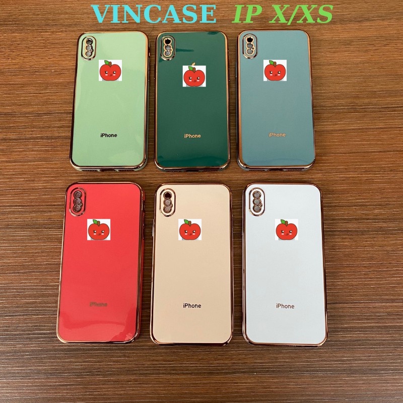 Ốp Lưng Iphone Viền Vuông Iphone 12 -  Logo Táo Viền Si Sang Trọng 6splus/7plus/8plus/xs/xsmax/11/11promax-Vincase