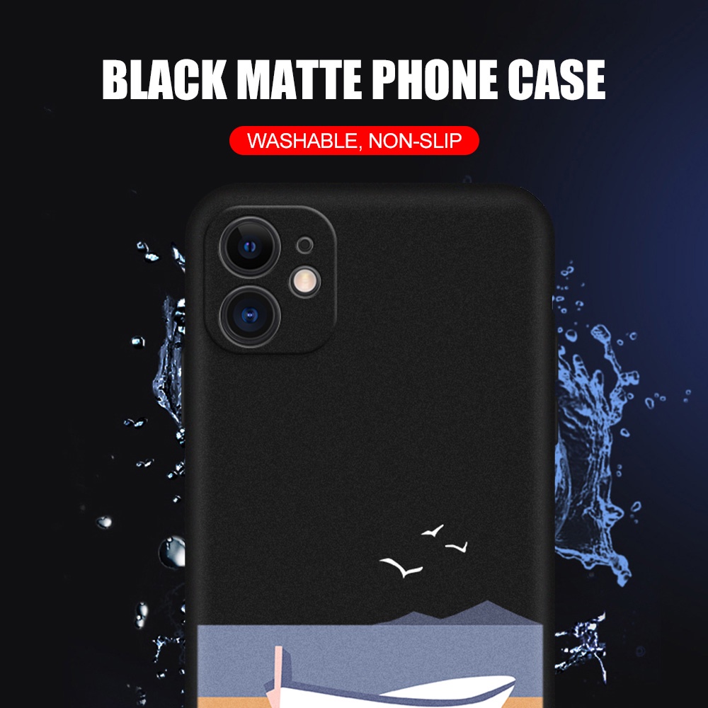 Ốp điện thoại TPU màu nhám chống rơi cho iPhone 11 12 13 Pro Max XR XS Max X 6 7 8 Plus SE2020 4 5 6splus 6S 12 13