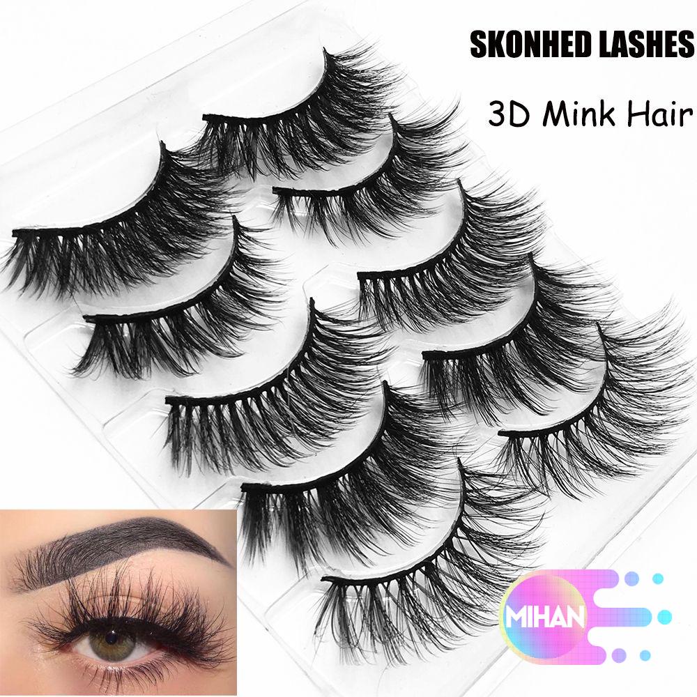 Set 5 cặp lông mi giả MIHAN1 SKONHED tạo hiệu ứng 3D tự nhiên cho mắt đẹp