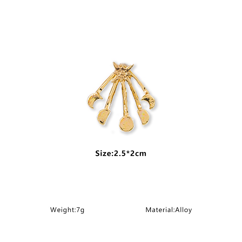 Hoa tai vòng có móng vuốt ngọc trai đơn giản, giao hàng ngẫu nhiên theo phong cách hình ảnh