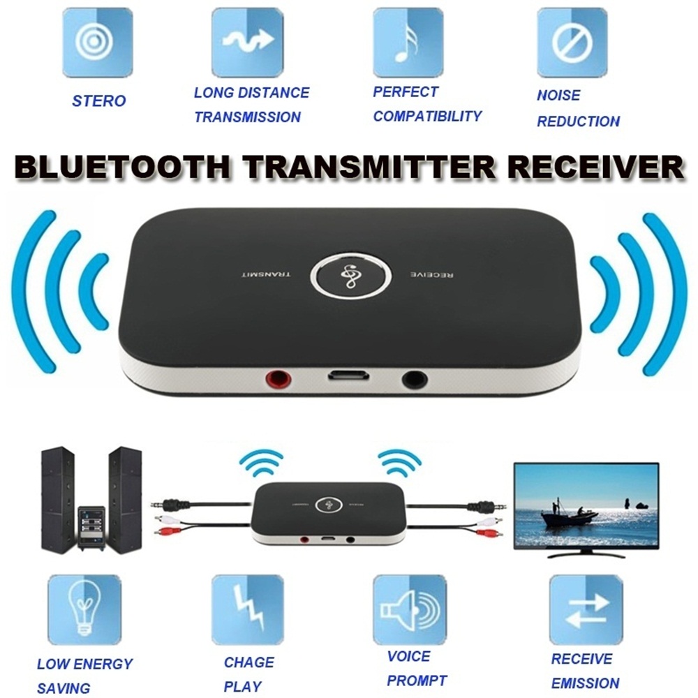 Bộ Thu Phát Tín Hiệu Âm Thanh Bluetooth Không Dây A2Dp Usb 3.5mm Aux 2 Trong 1