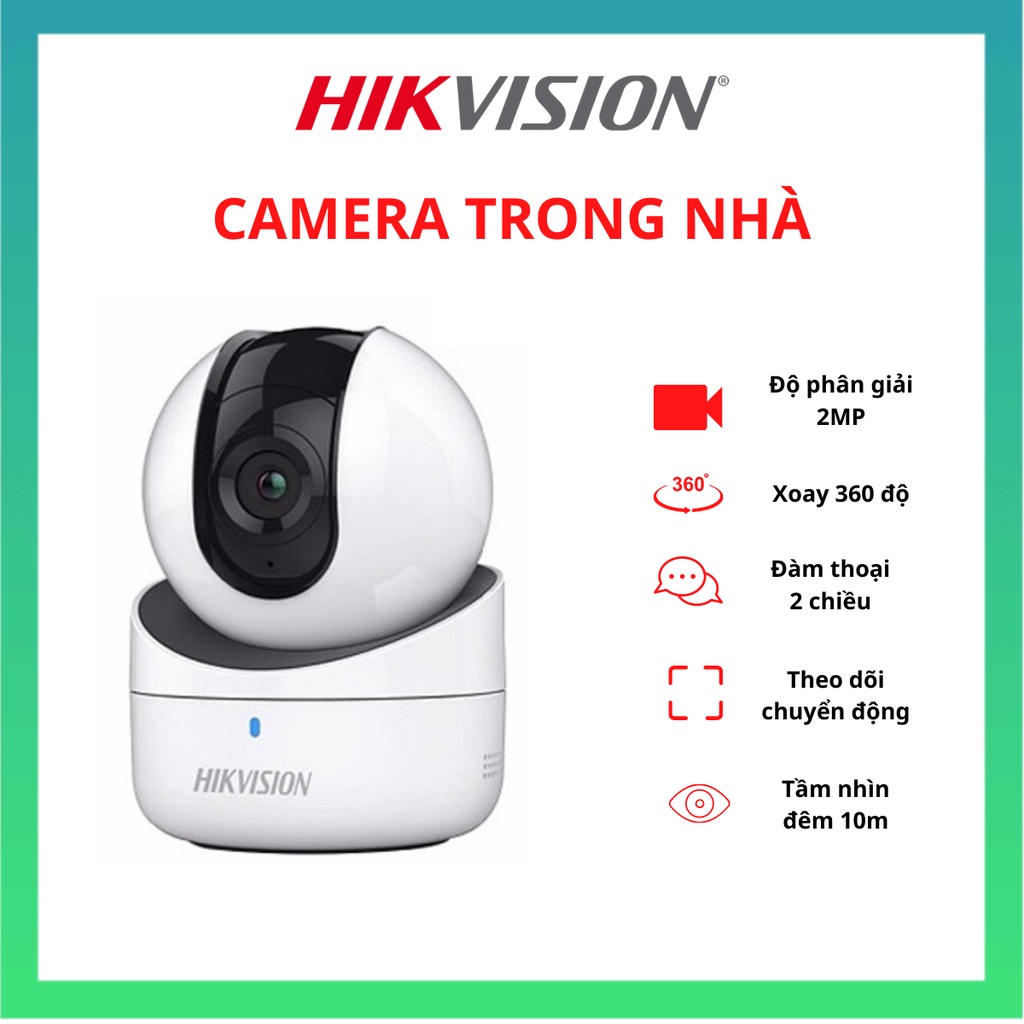 Camera IP Wifi  trong nhà Hikvision Q21 Q1 Model DS-2CV2Q21FD-IW  H265+, chính hãng, bảo hành 24 tháng