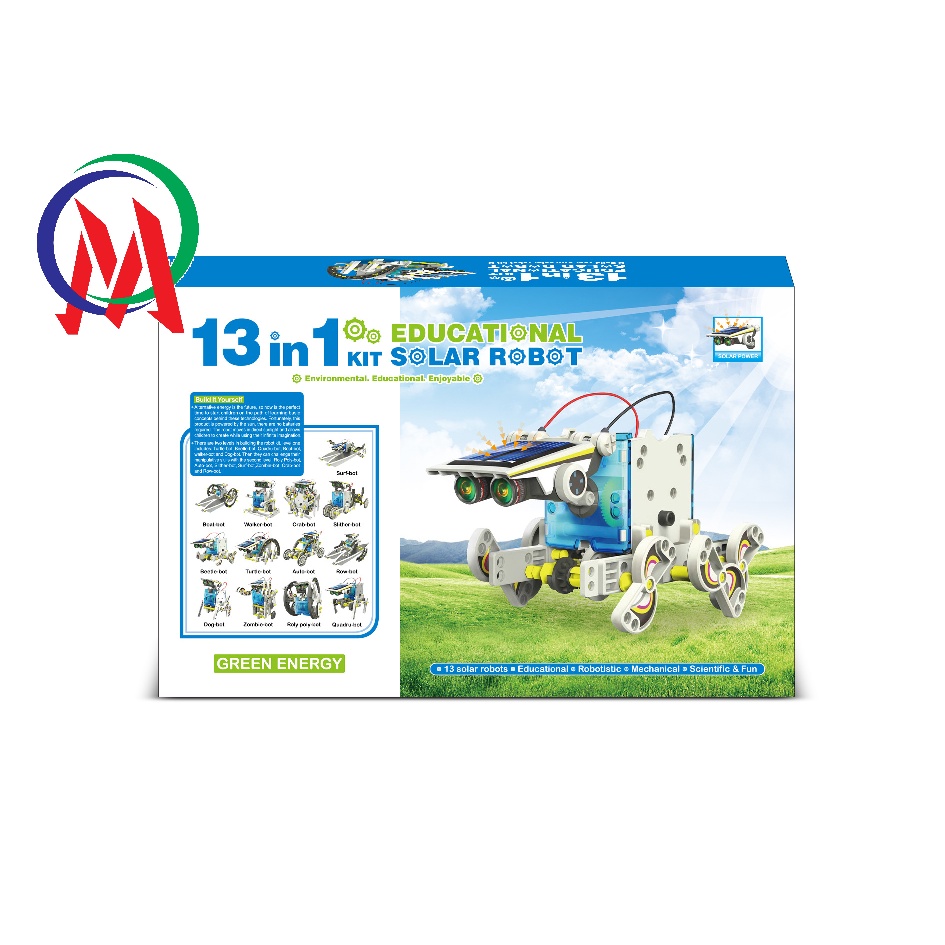 Bộ Robot lắp ghép năng lượng mặt trời 13in1