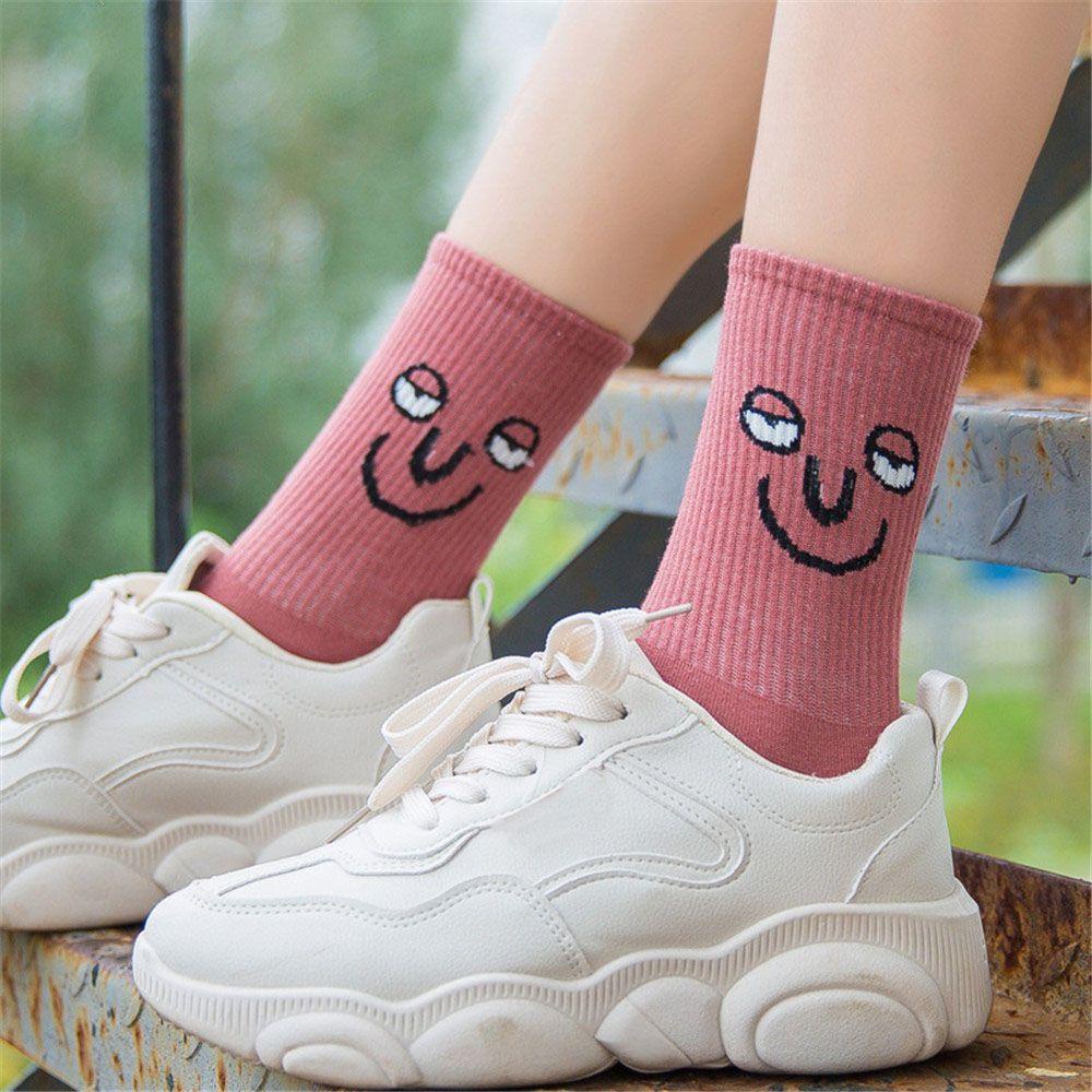Tất Cổ Ngắn In Hình Biểu Tượng Cảm Xúc Vui Nhộn