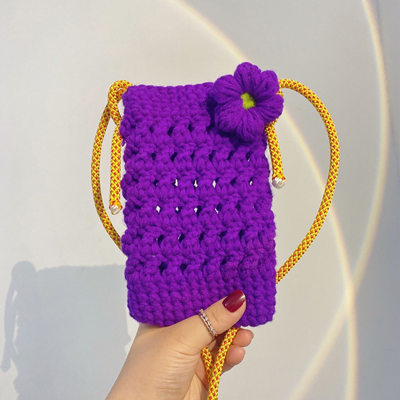 Túi Đeo Vai Đan Len Đựng Điện Thoại Xinh Xắn Thời Trang