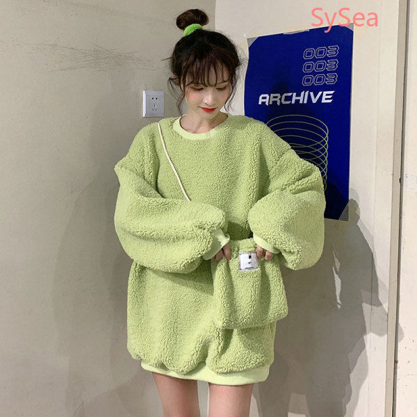 Áo Khoác Nhung Dày Tay Dài Dáng Rộng Thời Trang Mùa Đông Xinh Xắn Cho Học Sinh | BigBuy360 - bigbuy360.vn