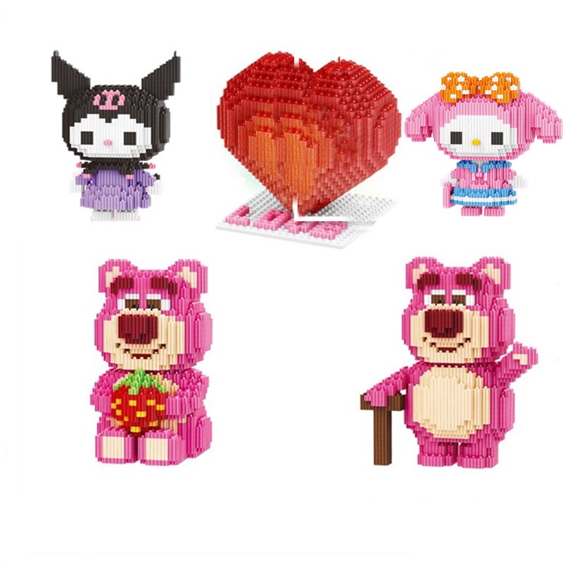 Đồ Chơi Lắp Ráp Mô Hình Gấu kuromi Dễ Thương Cho Bé