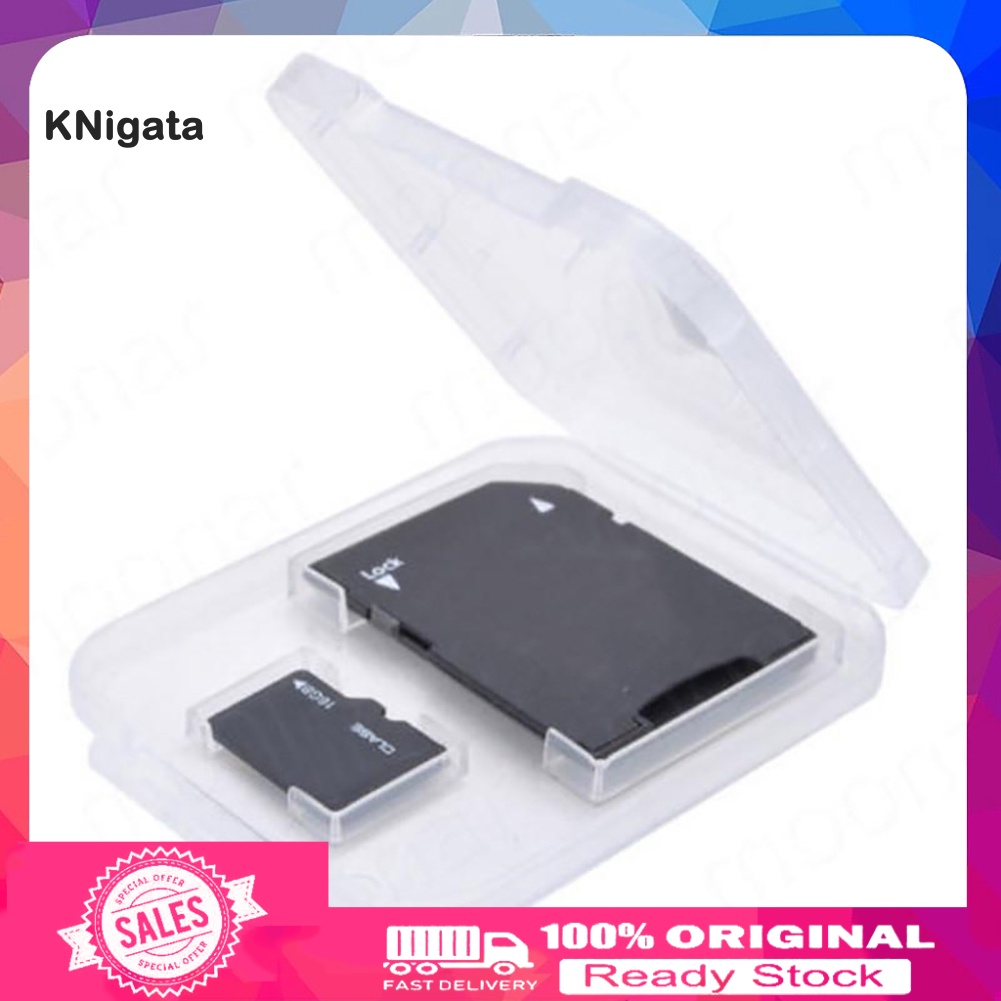 Set 5 Hộp Nhựa Trong Suốt Đựng Thẻ Nhớ Sd Tf Giá Đỡ