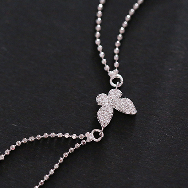 Vòng Tay Nhiều Sợi Mặt Hình Bướm Cho Nữ