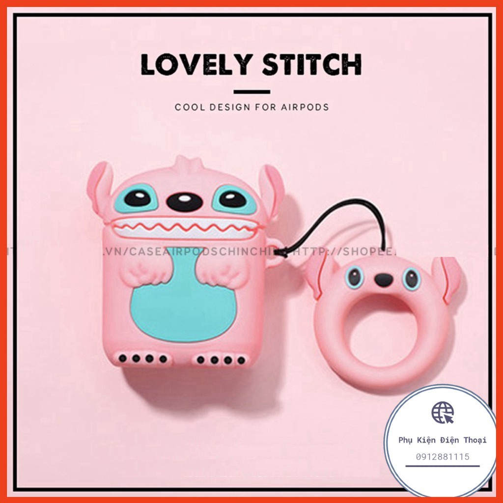 Case Airpods Hoạt Hình Stitch Cho Airpod 1 2 Pro Bằng Silicon Dẻo Siêu Cute - mallshopstore Shop