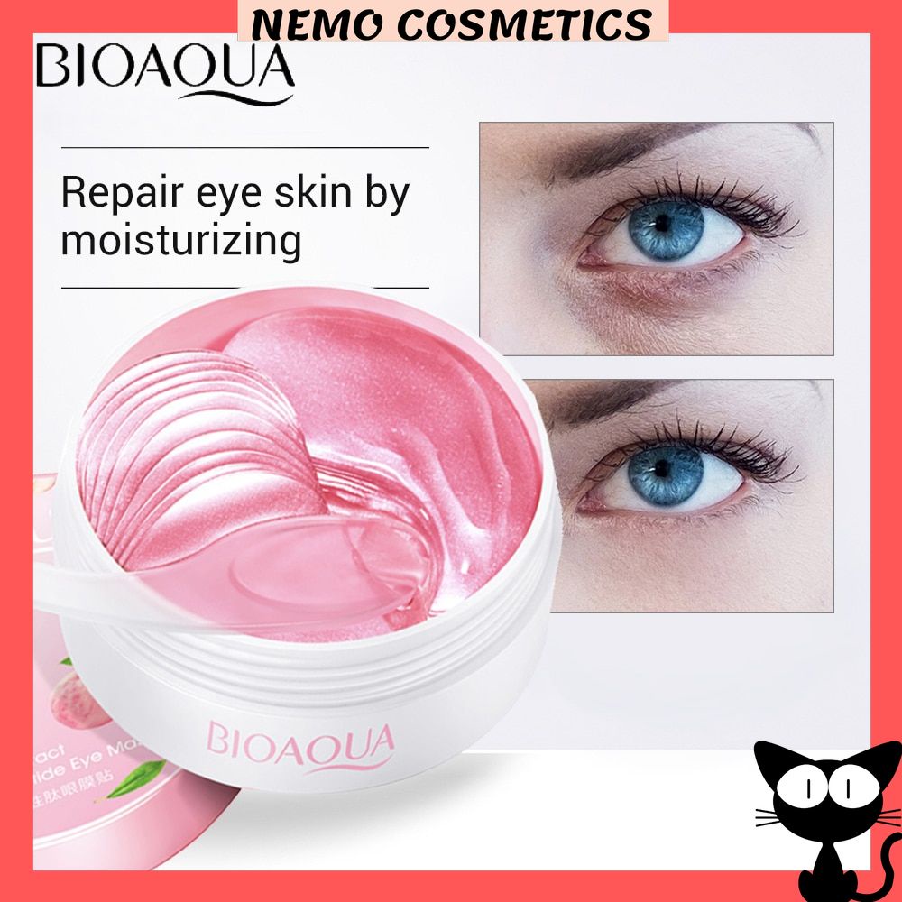 Hộp 60 miếng mặt nạ mắt Bioaqua Eyemask Hydrating dưỡng ẩm, mờ thâm