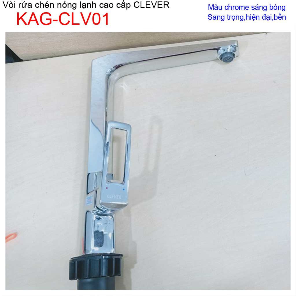 Vòi rửa chén bát KAG-CLV01, Vòi Clever nóng lạnh, vòi bếp nóng lạnh chậu rửa chén Clever