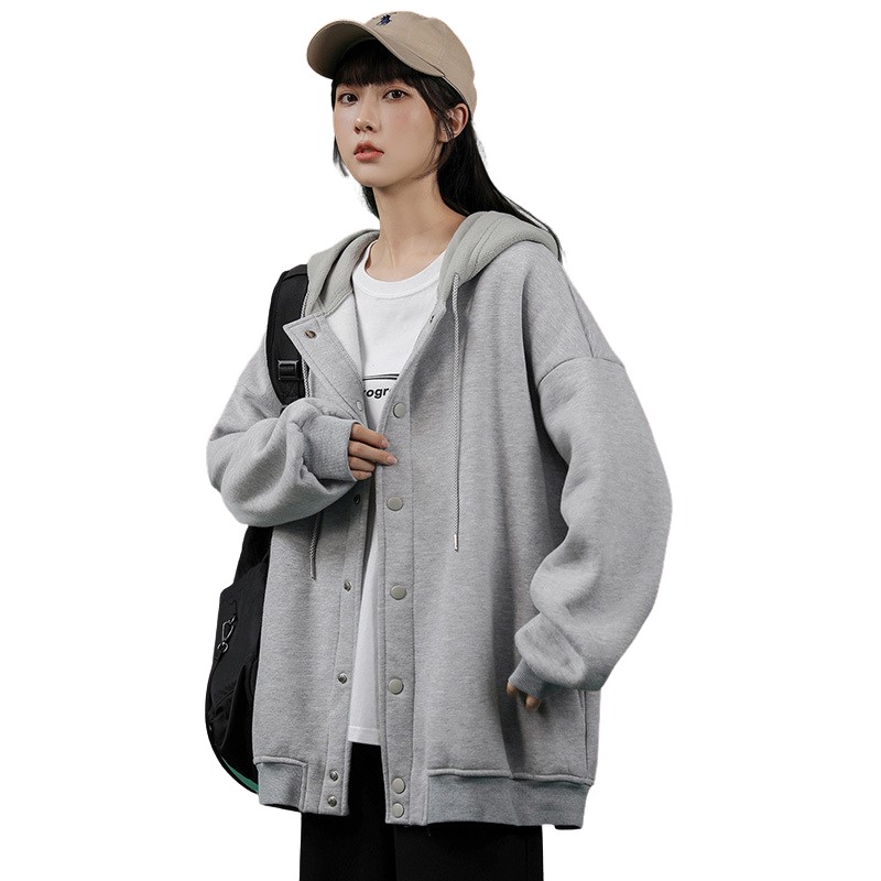 Áo khoác nỉ hoodie nam nữ trơn lót lông dày dặn có mũ , Áo sweater unisex form rộng ; A07 - BONMIE