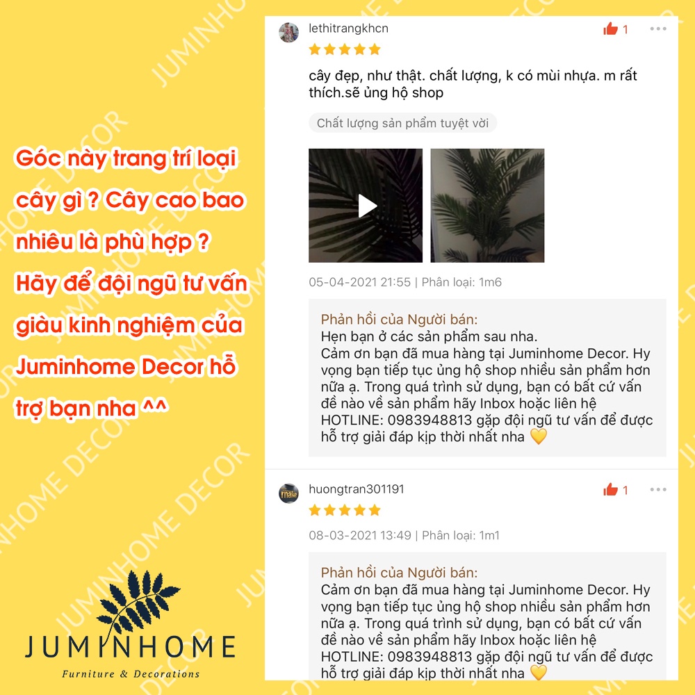 Cây giả, Cây dừa giả - Cây giả decor trang trí nhà cửa nội thất phòng khách phòng ngủ