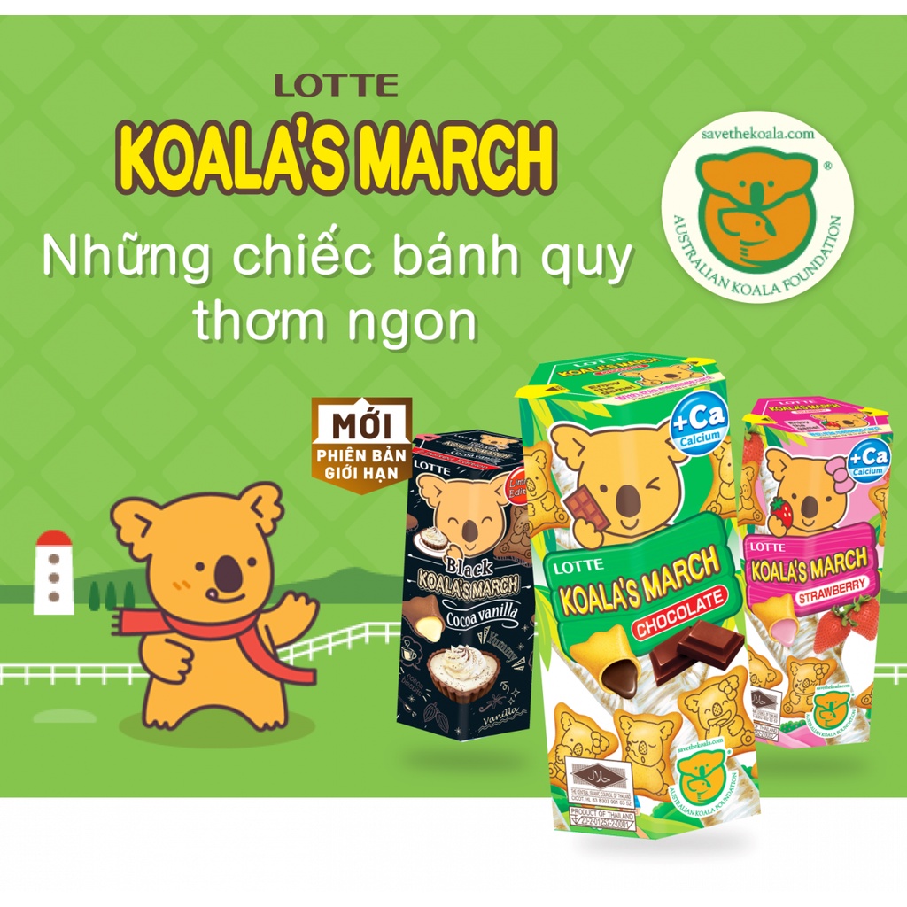 Bánh gấu Lotte Koala’s March Bổ Sung CANXI