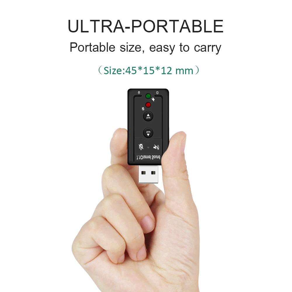 Card sound âm thanh 3D 7.1 - Usb âm thanh 1 ra 2 - Usb sound 1 in 2 out {NBSK}
