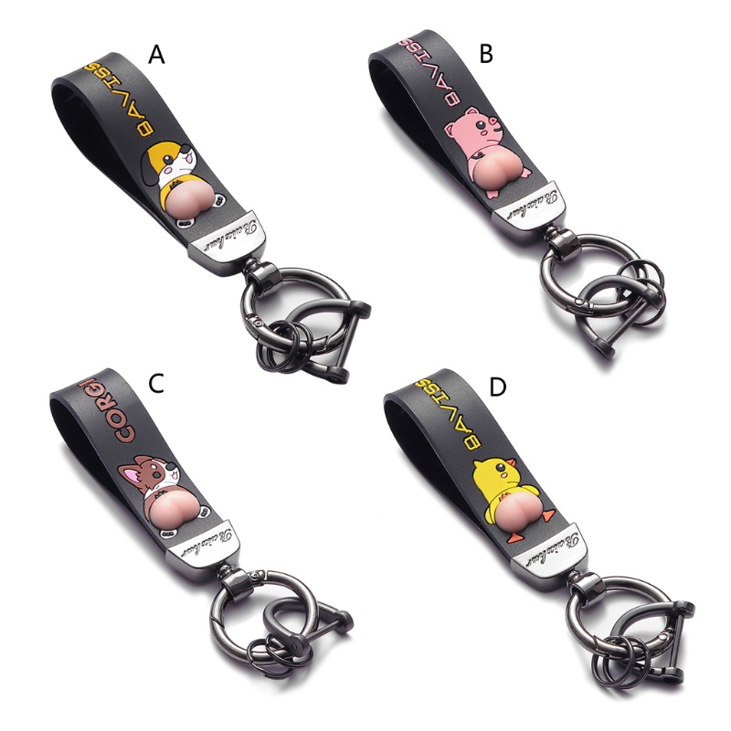 Móc Khóa Hình Mông Động Vật 3D Độc Đáo