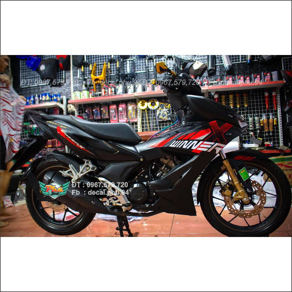 Tem Rời Winner X Đỏ đen nhám (J)