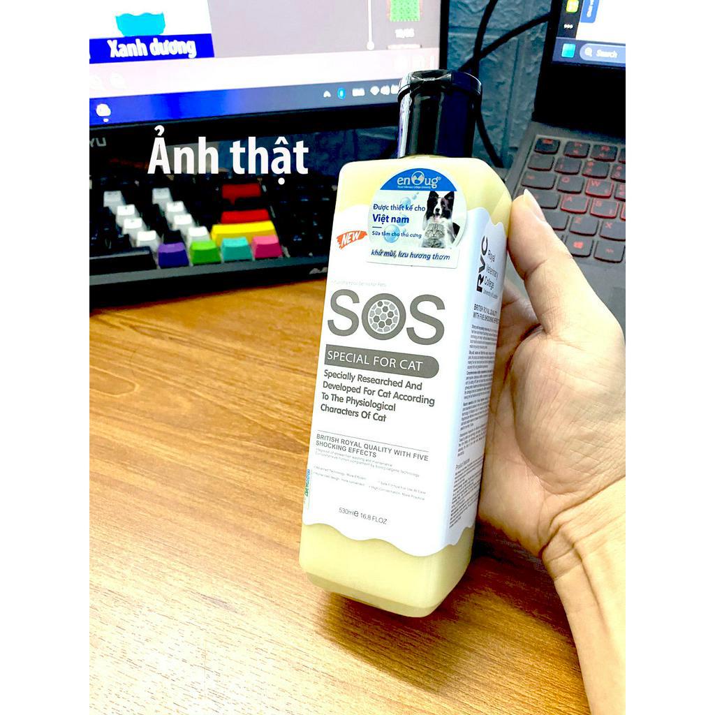 SOS vàng-Sữa Tắm SOS cho chó mèo 530ml loại dành cho mèo