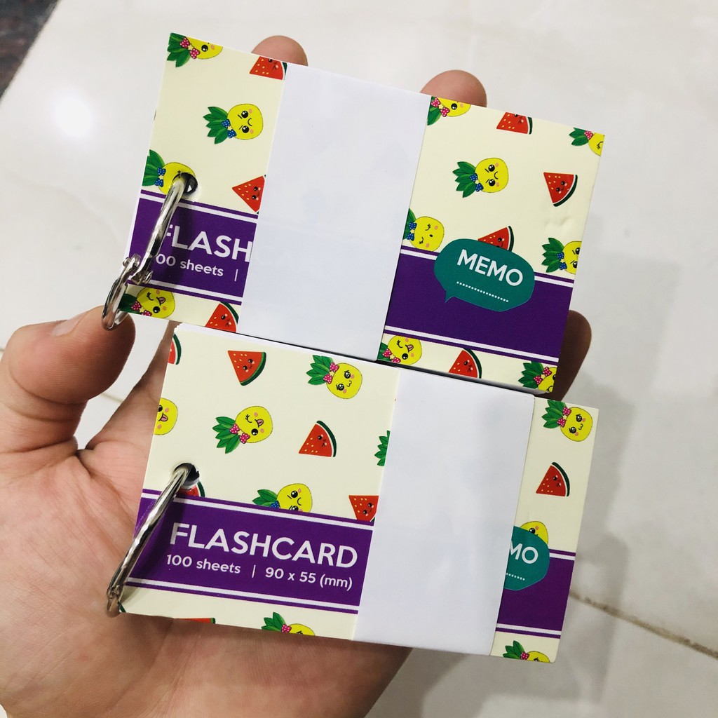 FlashCard Thẻ học Từ Vựng Ngoại Ngữ 100 tờ