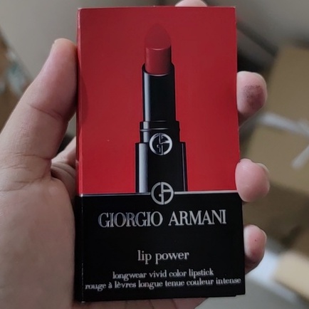 Sample mẫu thử Son thỏi Giorgio Armani Lip Power Longwear Vivid Color Lipstick 3 màu 104 - 400 - 504