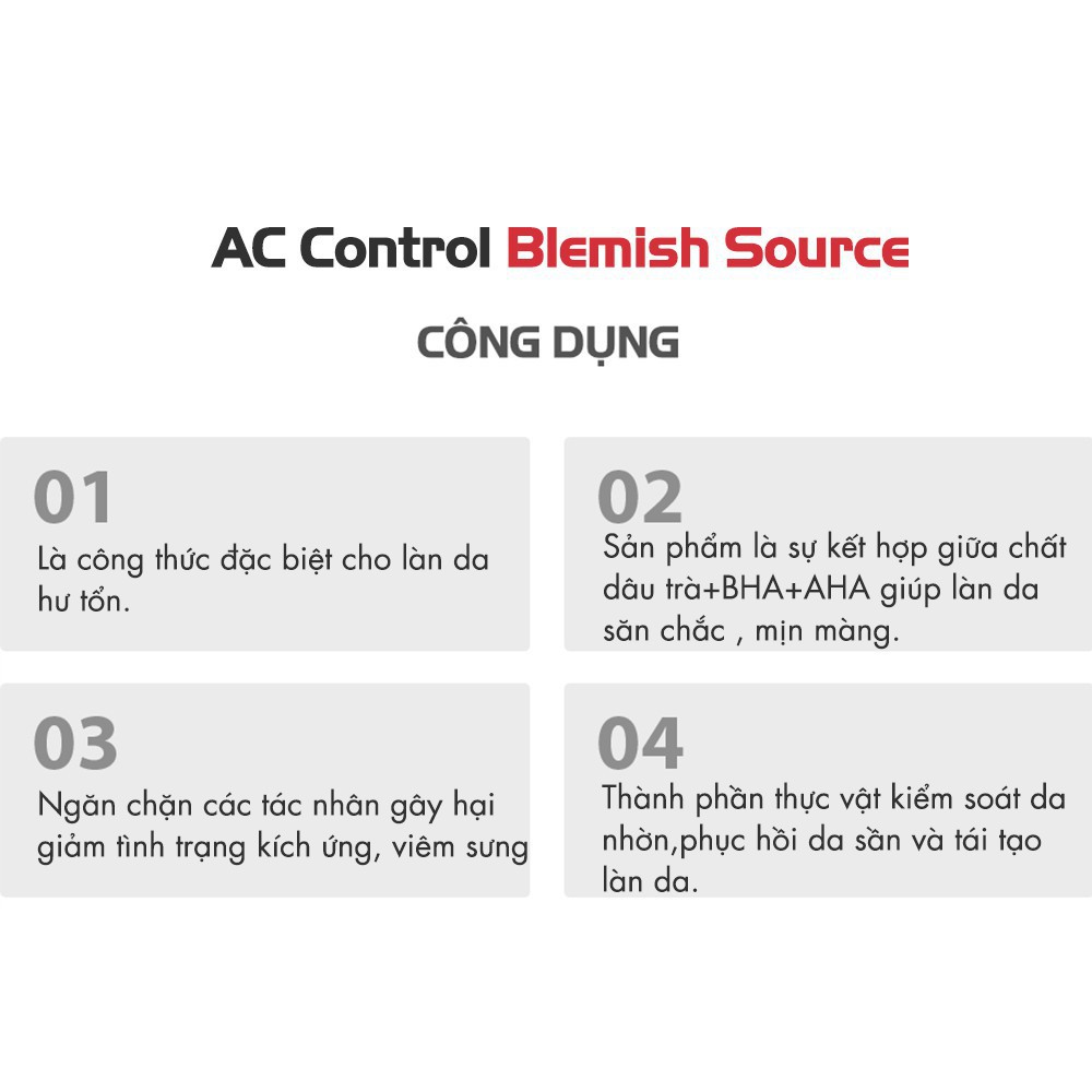 [NHẬP KHẨU CHÍNH HÃNG] Tinh chât ức chế mụn kháng khuẩn ngăn ngừa lây lan mụn Goodndoc AC Control Blemish Source 50ml