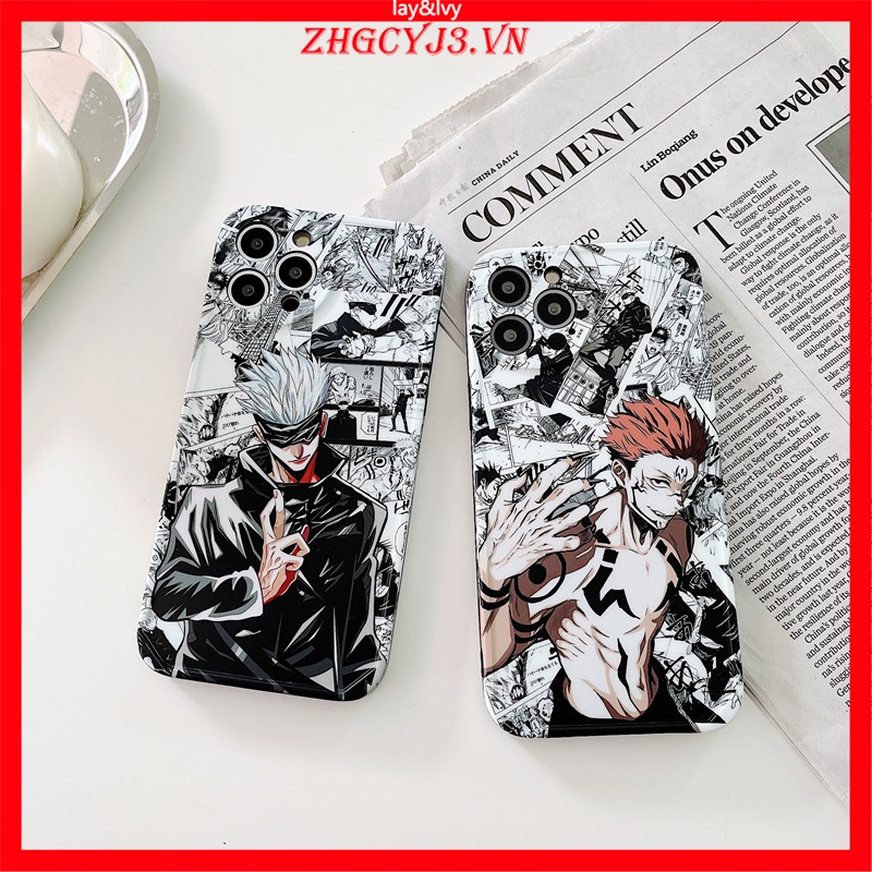 Ốp Điện Thoại Silicon IMD Họa Tiết Hoạt Hình Jujutsu Kaisen Cho IPhone13 13ProMax 12 12ProMax 11 11Promax 7Plus XS Max XR