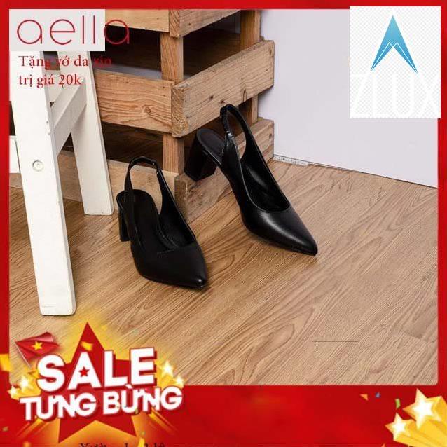 Giày cao gót bít mũi quai hậu thun dòng bít lửng sang trọng AELLA204 🤺