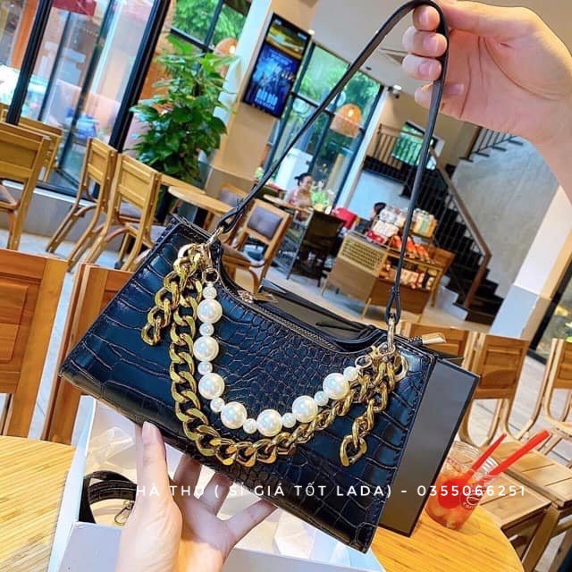 [HOT] TÚI KẸP NÁCH PHỐI DÂY SIÊU SANG CHẢNH SIZE 25