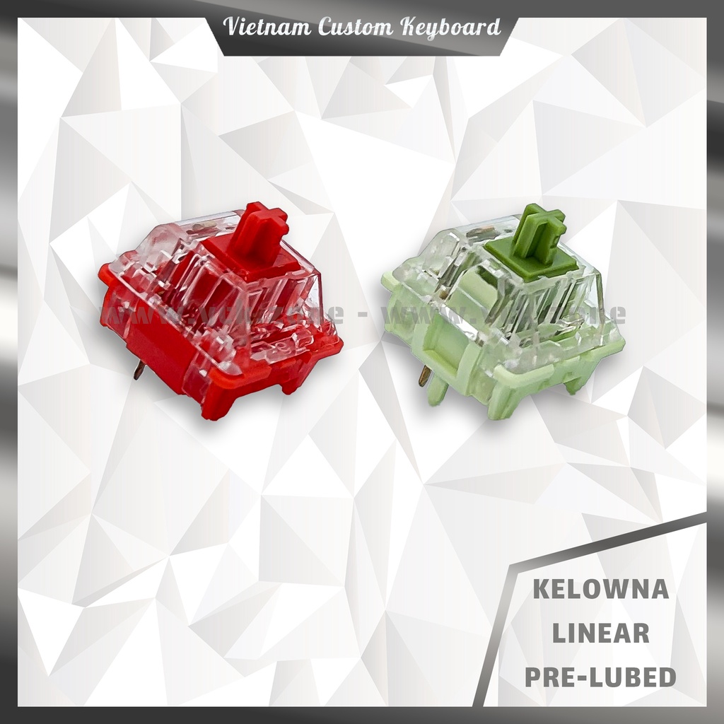 Kelowna Linear Switch Pre-Lubed | Crimson 60g | Lumia Matcha 45g 62g | VCK