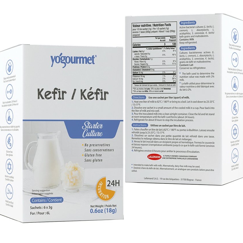 Men làm sữa chua Kefir - Vegan - Probiotic (Yógourmet)