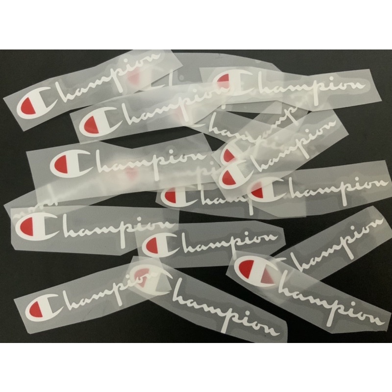 Decal ủi nhiệt Champion | Logo Sticker Patch in áo ủi trực tiếp lên vải - Rinart.vn