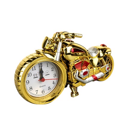 Đồng hồ cổ điển để trang trí bàn làm việc hình tàu hỏa, mô tô, xe đạp mạ vàng bạc