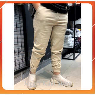 QUẦN JOGGER NAM KAKI KHÓA CHÂN THỂ THAO NĂNG ĐỘNG -⚡FREESHIP⚡ - KHÔNG BẠC MÀU - CÁ TÍNH [MÀU KEM]